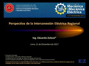 Perspectiva interconexión regional - diciembre 2017