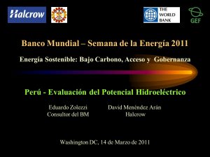 Evaluación del potencial hidroeléctrico - marzo 2011