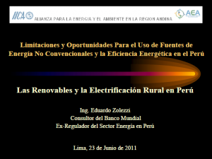 Renovables y Electrificación - junio 2011
